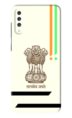 Satyamev Jayate Brown Logo Samsung Galaxy A70 Back Skin Wrap
