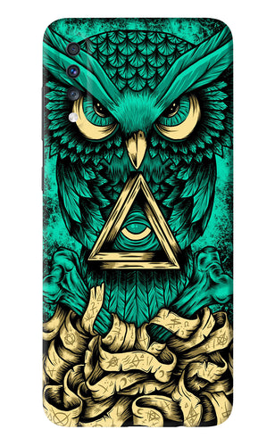 Green Owl Samsung Galaxy A70 Back Skin Wrap
