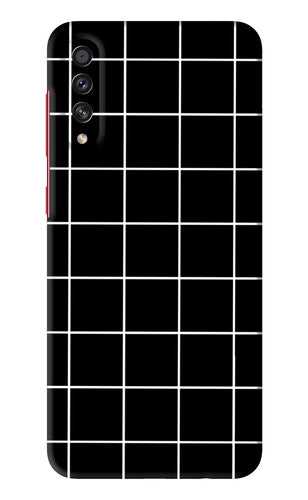 White Grid Samsung Galaxy A70S Back Skin Wrap