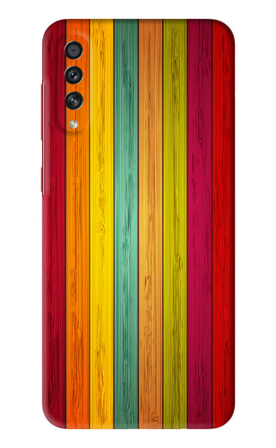 Multicolor Wooden Samsung Galaxy A70S Back Skin Wrap