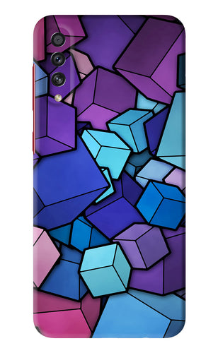 Cubic Abstract Samsung Galaxy A70S Back Skin Wrap