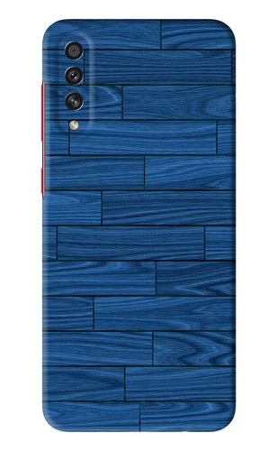 Blue Wooden Texture Samsung Galaxy A70S Back Skin Wrap