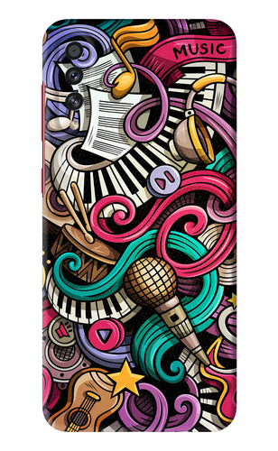 Music Abstract Samsung Galaxy A70S Back Skin Wrap