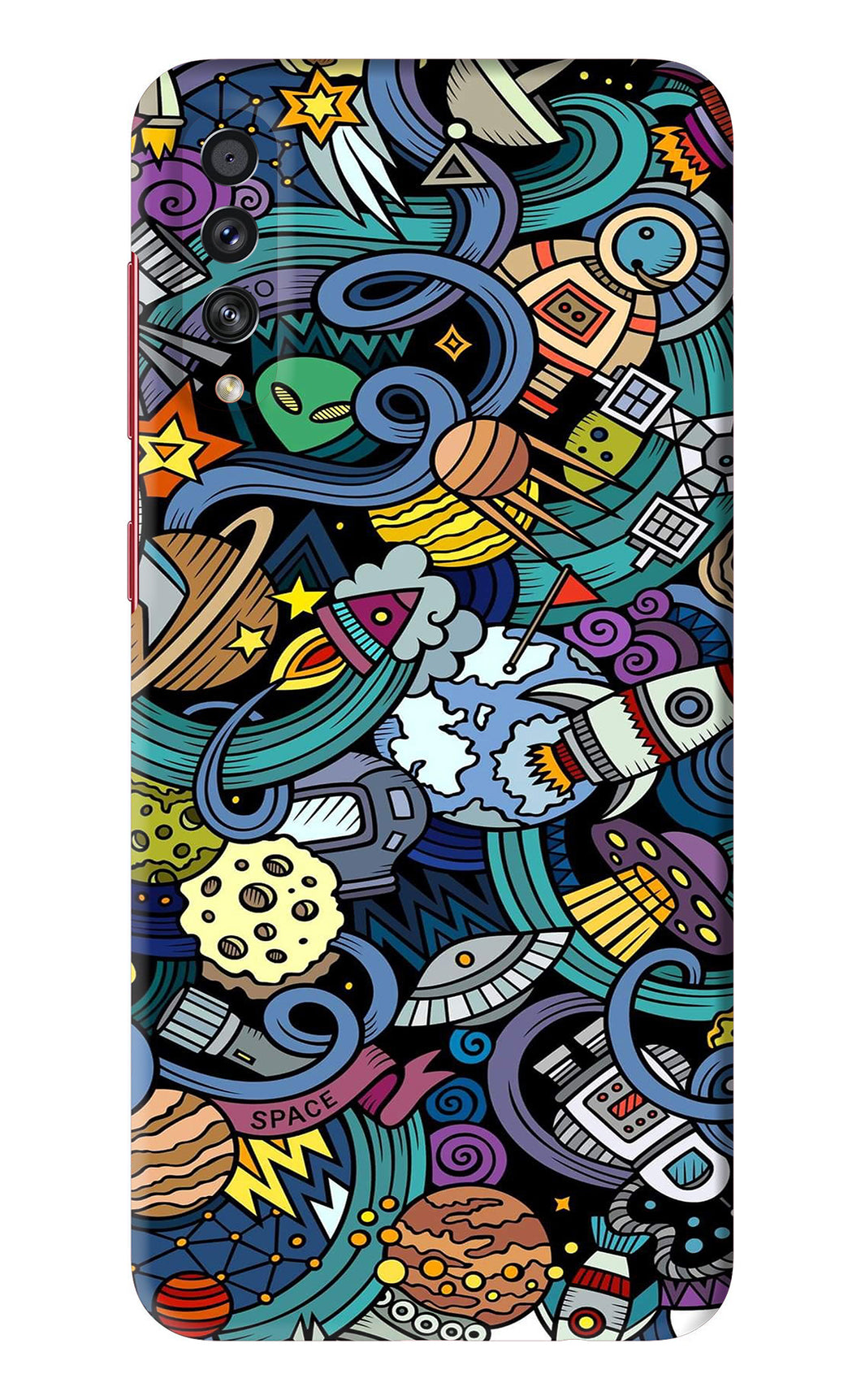 Space Abstract Samsung Galaxy A70S Back Skin Wrap