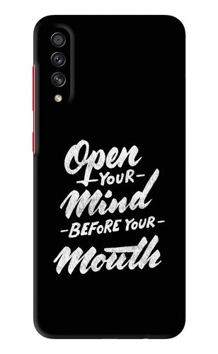 Open Your Mind Before Your Mouth Samsung Galaxy A70S Back Skin Wrap