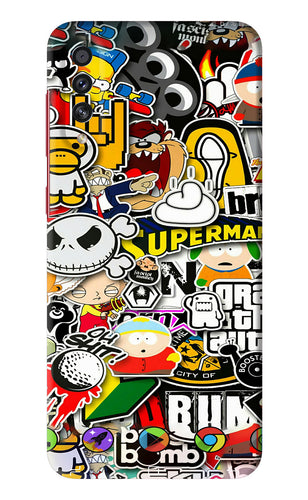 Sticker Bomb Samsung Galaxy A70S Back Skin Wrap