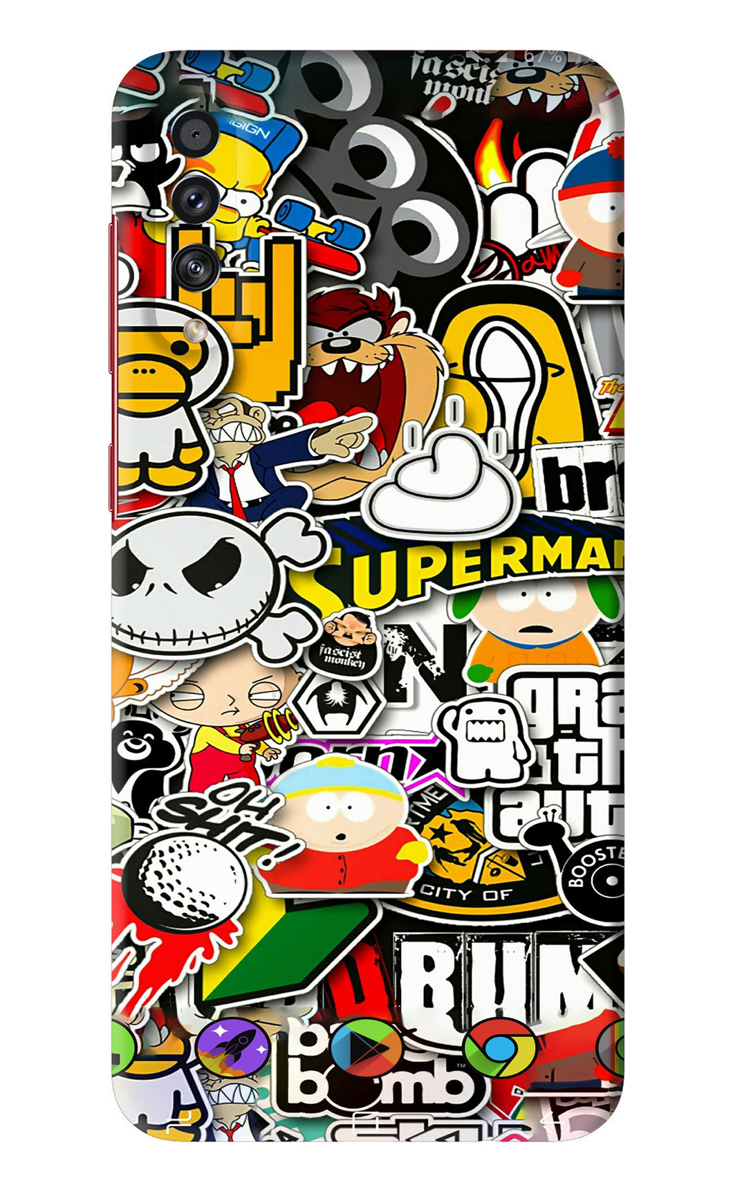 Sticker Bomb Samsung Galaxy A70S Back Skin Wrap