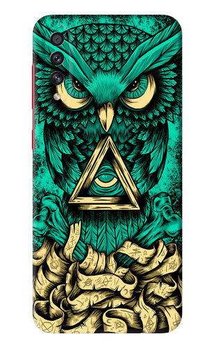 Green Owl Samsung Galaxy A70S Back Skin Wrap
