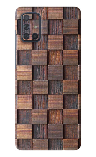 Wooden Cube Design Samsung Galaxy A71 Back Skin Wrap