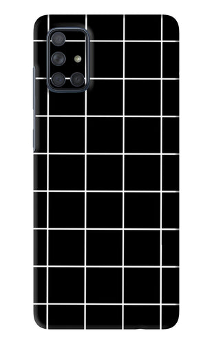 White Grid Samsung Galaxy A71 Back Skin Wrap