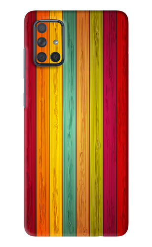 Multicolor Wooden Samsung Galaxy A71 Back Skin Wrap