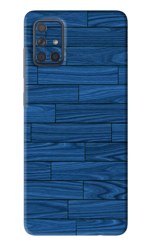 Blue Wooden Texture Samsung Galaxy A71 Back Skin Wrap