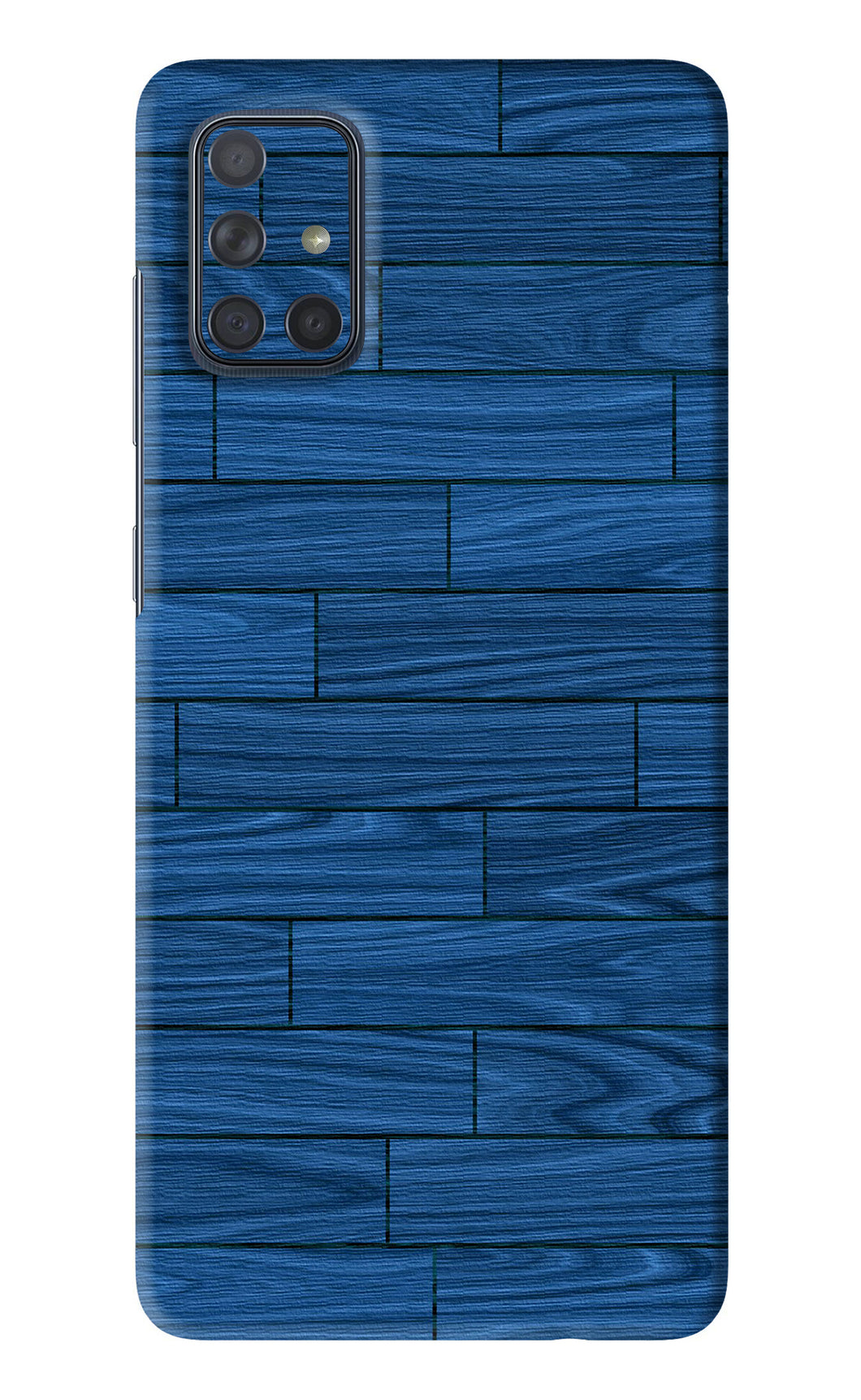 Blue Wooden Texture Samsung Galaxy A71 Back Skin Wrap