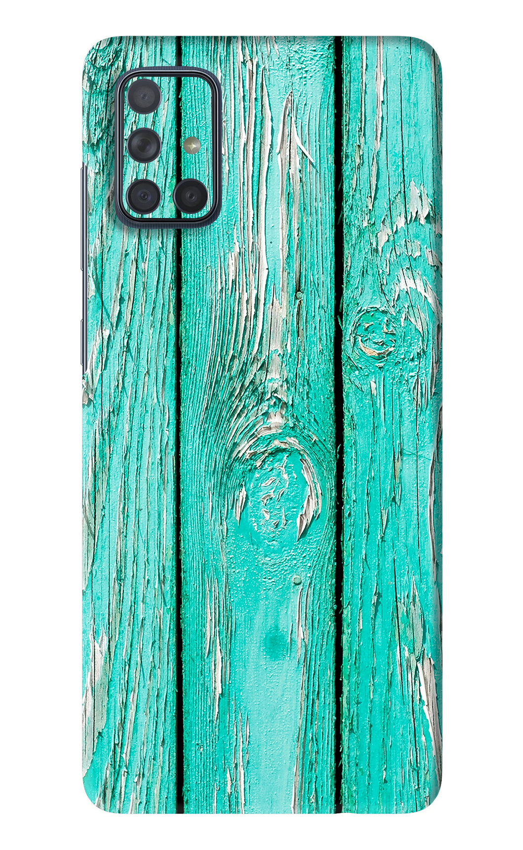 Blue Wood Samsung Galaxy A71 Back Skin Wrap