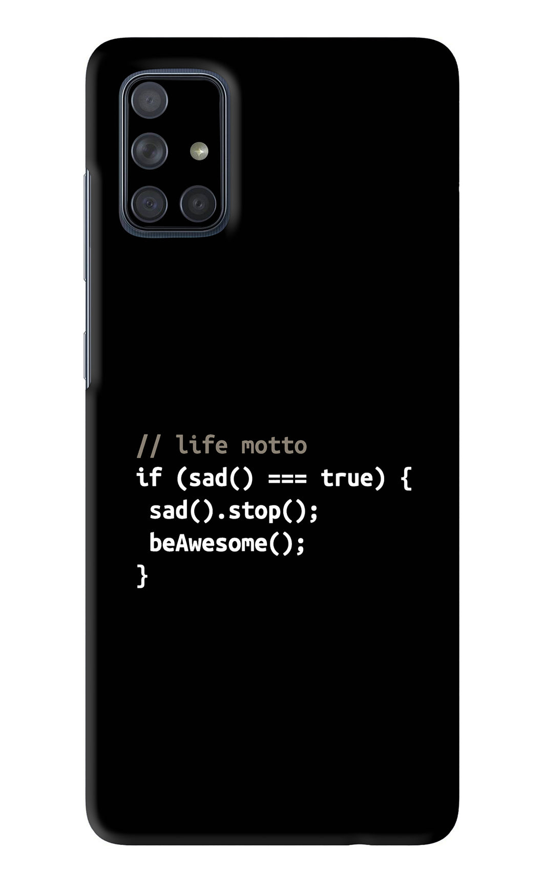 Life Motto Code Samsung Galaxy A71 Back Skin Wrap