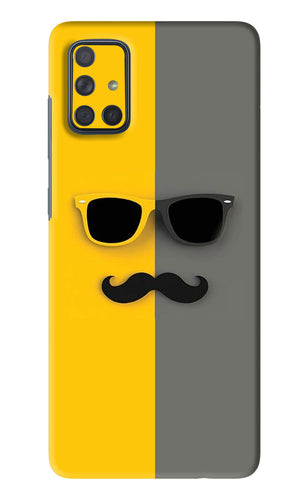 Sunglasses with Mustache Samsung Galaxy A71 Back Skin Wrap