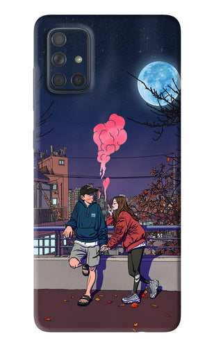 Chilling Couple Samsung Galaxy A71 Back Skin Wrap