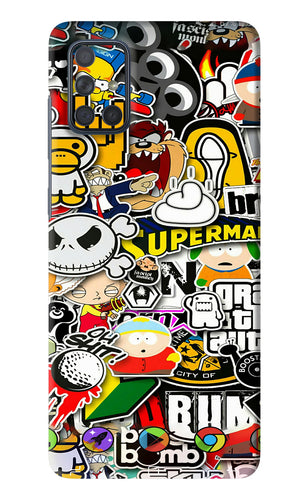 Sticker Bomb Samsung Galaxy A71 Back Skin Wrap