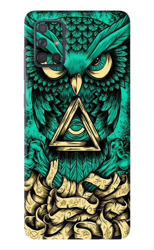 Green Owl Samsung Galaxy A71 Back Skin Wrap