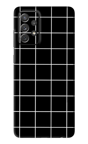 White Grid Samsung Galaxy A72 Back Skin Wrap