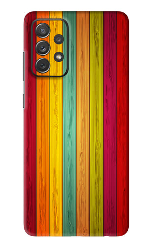 Multicolor Wooden Samsung Galaxy A72 Back Skin Wrap