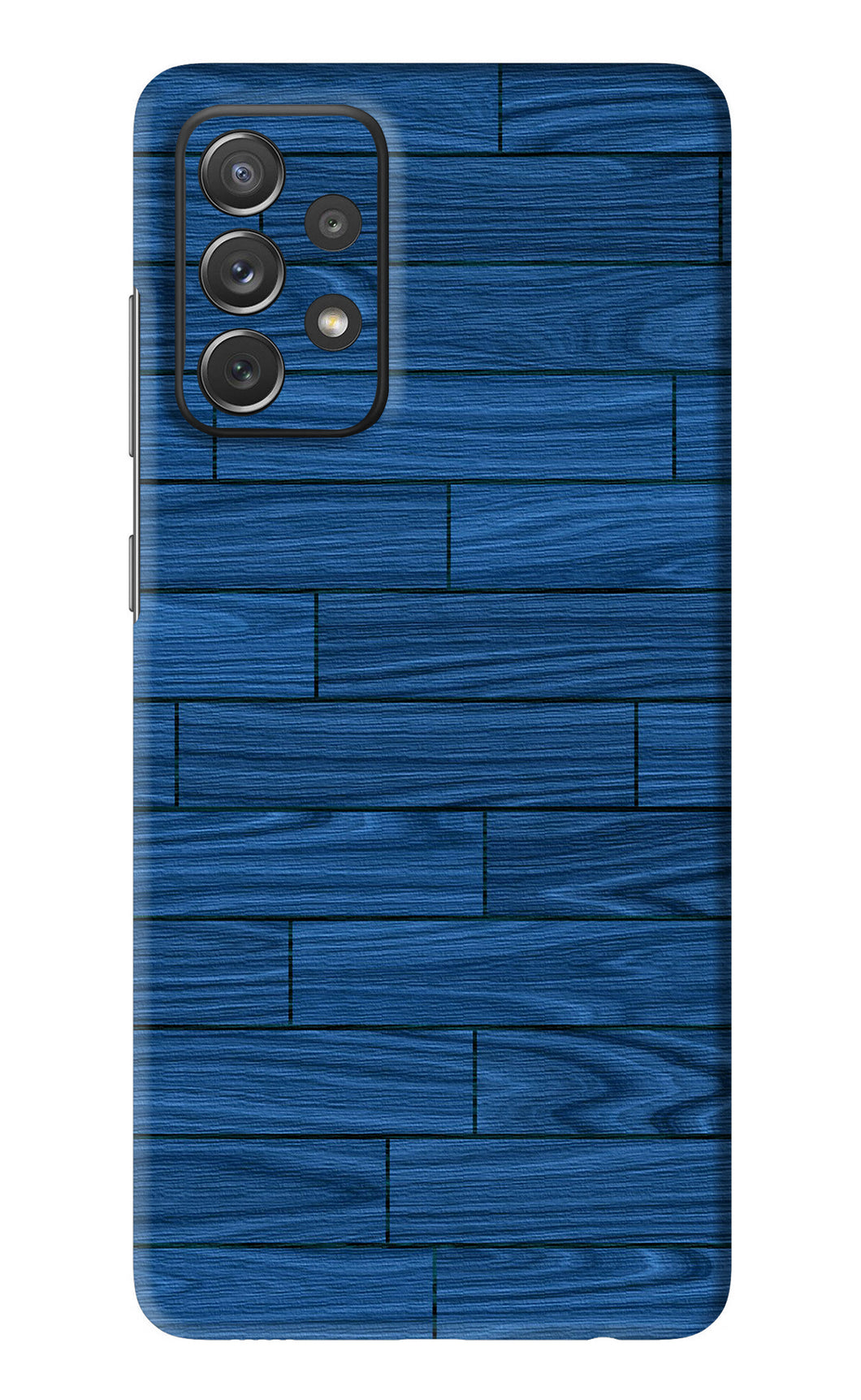 Blue Wooden Texture Samsung Galaxy A72 Back Skin Wrap