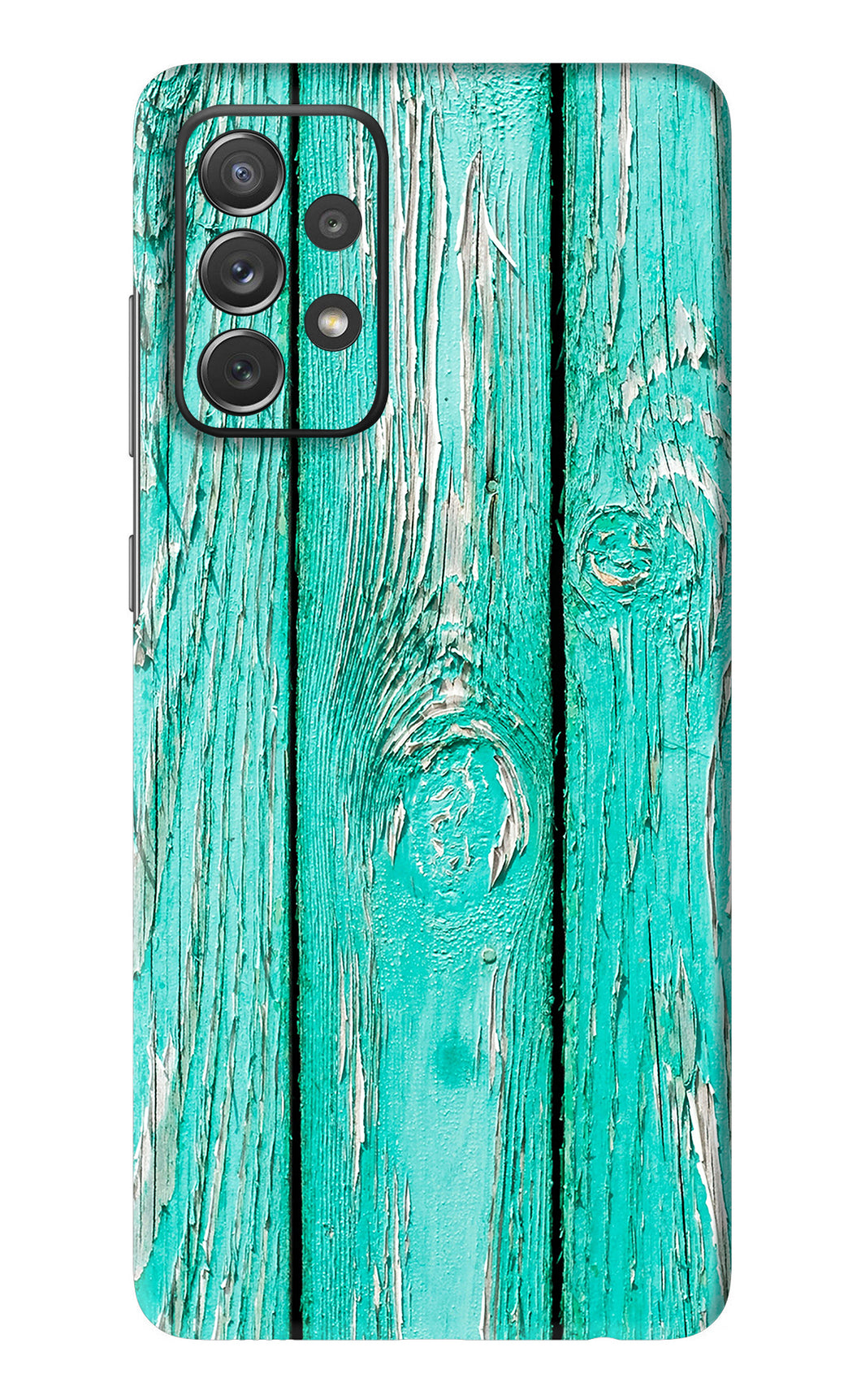 Blue Wood Samsung Galaxy A72 Back Skin Wrap