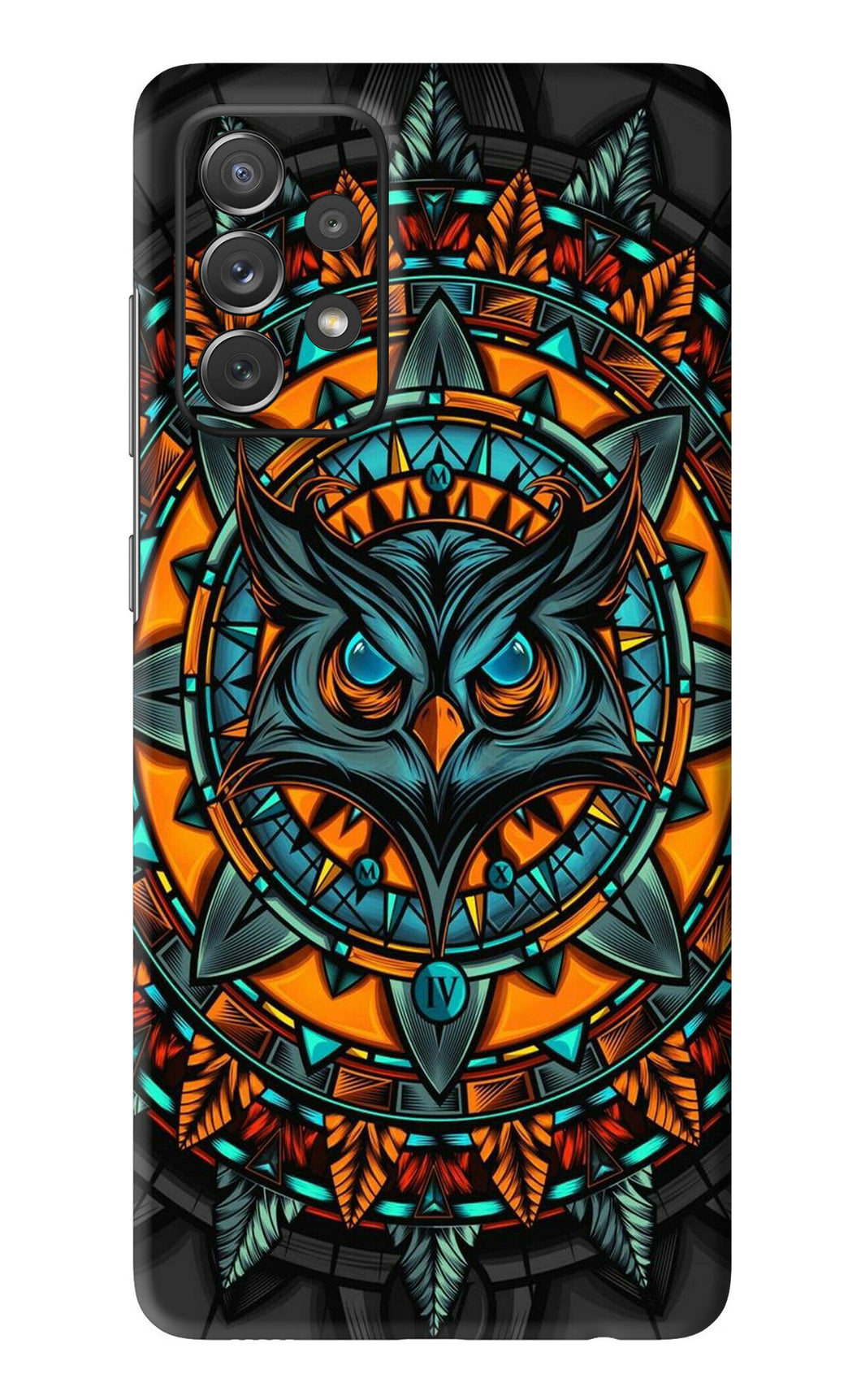 Angry Owl Art Samsung Galaxy A72 Back Skin Wrap