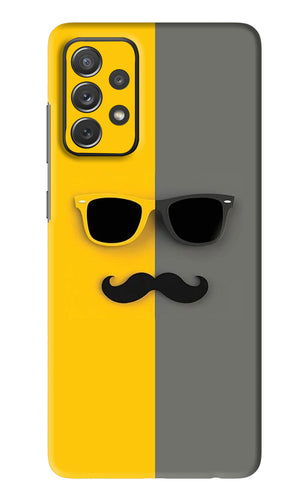 Sunglasses with Mustache Samsung Galaxy A72 Back Skin Wrap