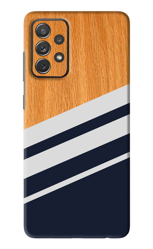 Black And White Wooden Samsung Galaxy A72 Back Skin Wrap