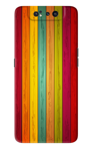 Multicolor Wooden Samsung Galaxy A80 Back Skin Wrap