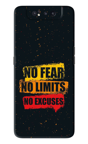No Fear No Limits No Excuses Samsung Galaxy A80 Back Skin Wrap