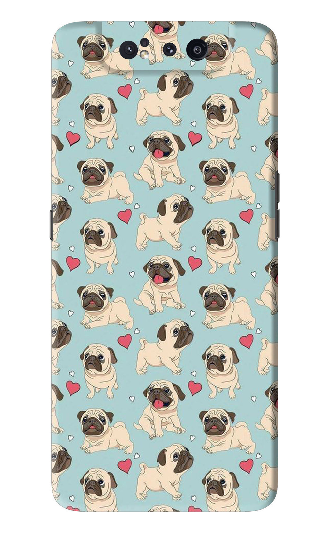 Pug Dog Samsung Galaxy A80 Back Skin Wrap