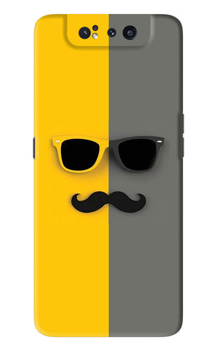 Sunglasses with Mustache Samsung Galaxy A80 Back Skin Wrap