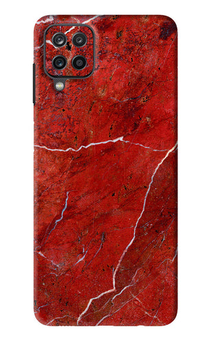 Red Marble Design Samsung Galaxy F12 Back Skin Wrap