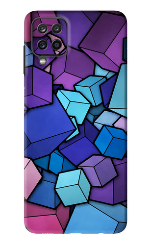 Cubic Abstract Samsung Galaxy F12 Back Skin Wrap
