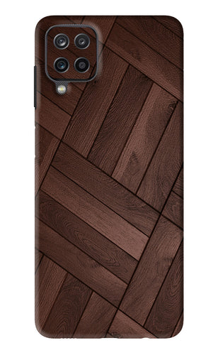 Wooden Texture Design Samsung Galaxy F12 Back Skin Wrap