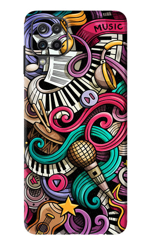 Music Abstract Samsung Galaxy F12 Back Skin Wrap