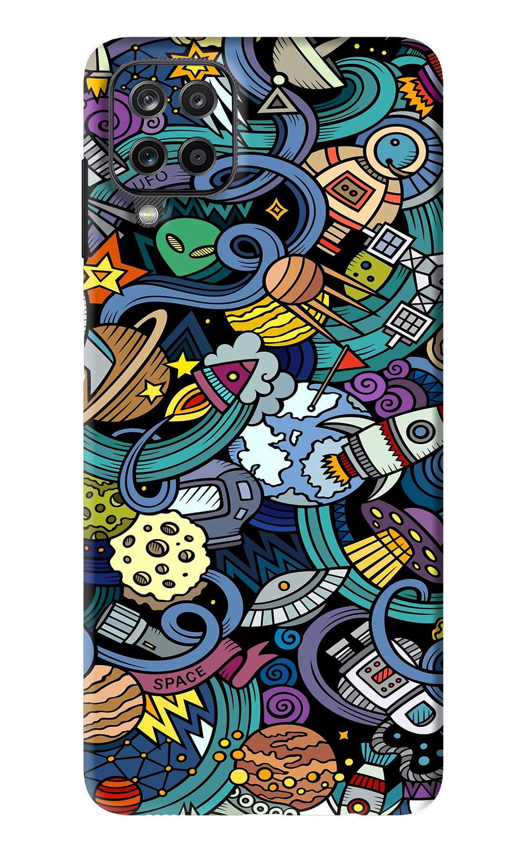Space Abstract Samsung Galaxy F12 Back Skin Wrap