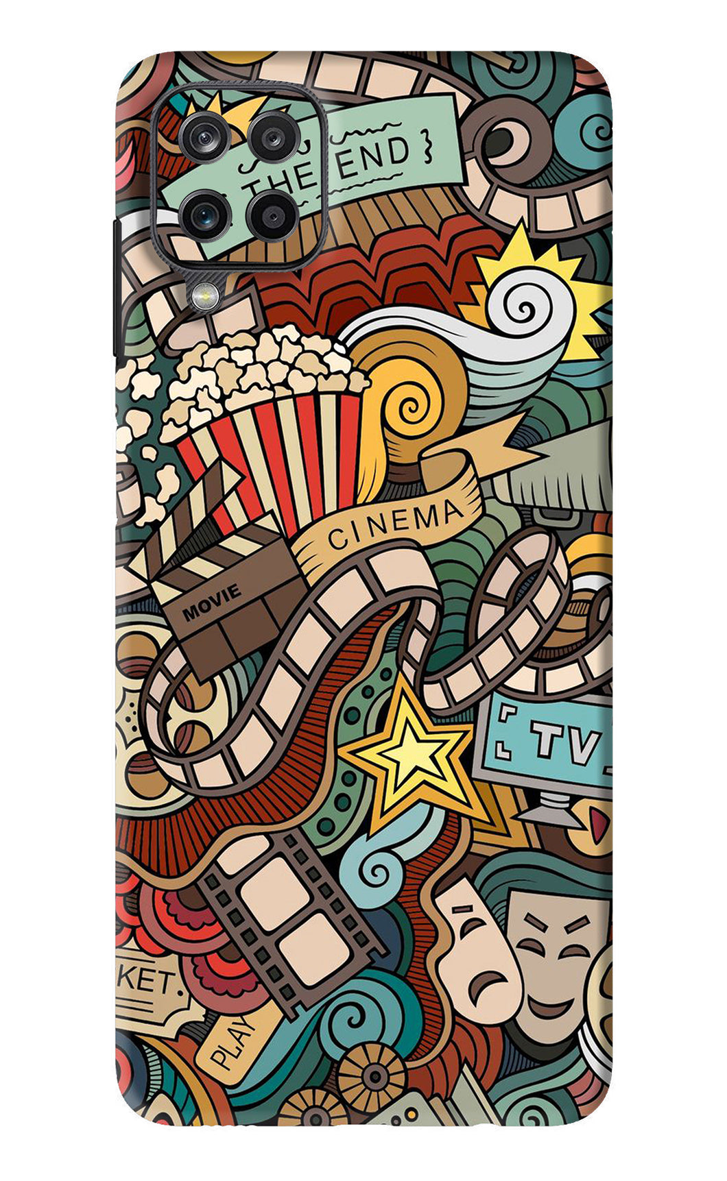 Cinema Abstract Samsung Galaxy F12 Back Skin Wrap