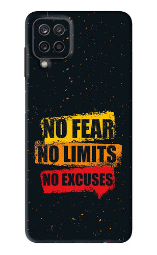No Fear No Limits No Excuses Samsung Galaxy F12 Back Skin Wrap
