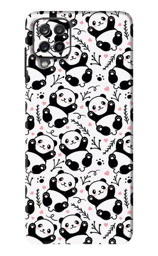 Cute Panda Samsung Galaxy F12 Back Skin Wrap