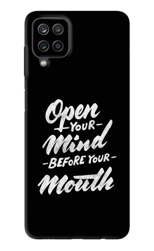 Open Your Mind Before Your Mouth Samsung Galaxy F12 Back Skin Wrap