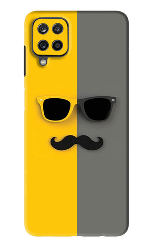 Sunglasses with Mustache Samsung Galaxy F12 Back Skin Wrap