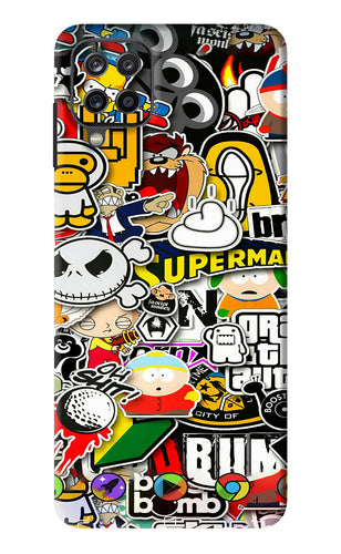 Sticker Bomb Samsung Galaxy F12 Back Skin Wrap