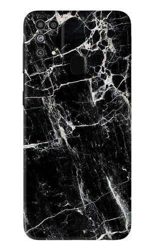 Black Marble Texture 1 Samsung Galaxy F41 Back Skin Wrap