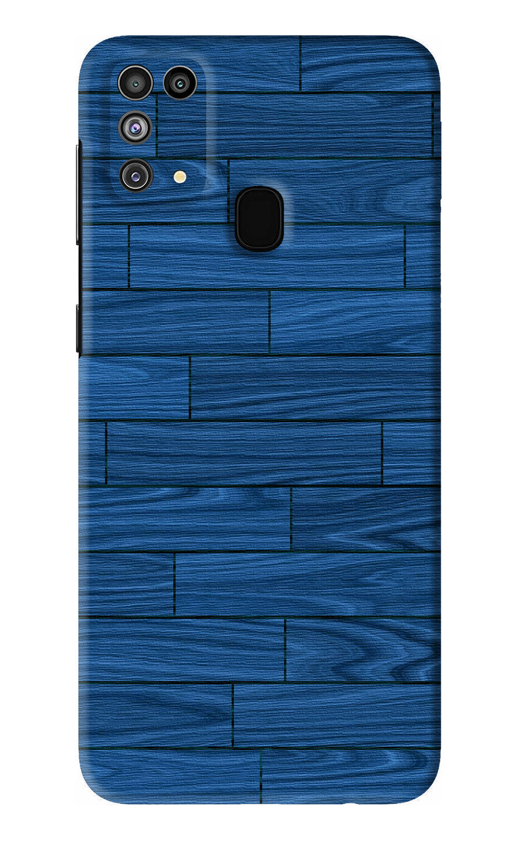 Blue Wooden Texture Samsung Galaxy F41 Back Skin Wrap