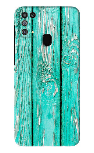Blue Wood Samsung Galaxy F41 Back Skin Wrap