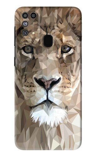 Lion Art Samsung Galaxy F41 Back Skin Wrap