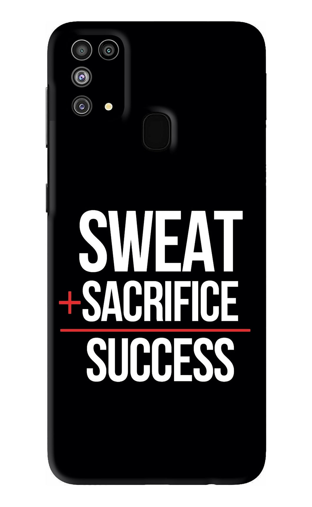 Sweat Sacrifice Success Samsung Galaxy F41 Back Skin Wrap